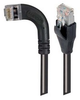 Category 5E Shielded Right Angle Patch Cable, Right Angle Left/Straight, Black 15.0 ft -- TRD815SRA6BLK-15 -Image