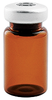 VIALS W/STOPPER & SEAL, AMBER, 30 mL, 20 mm, STERILE - Image