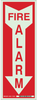 Brady Bradyglo B-347 Polyester / Polystyrene Rectangle Fire Alarm Sign - 5 in Width x 14 in Height - TEXT: FIRE ALARM - 80291 - 754476-80291 - R. S. Hughes Company, Inc.