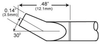 OKi PTTC-708B Bent Tweezer Tip 3.5 mm x 12.1 mm - PTTC-708B - Ellsworth Adhesives