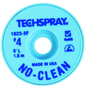 Techspray #4 Blue No Clean Flux Coating Desoldering Braid 1823-5F - 5 ft Length - 0.098 in Diameter - No Clean Flux Core - 1823-5F - R. S. Hughes Company, Inc.