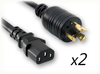 LOCKING NEMA L5-20P to IEC-60320-C13 x 2 HOME // Power Cords // High Voltage Power Cords // Locking Blade Power Cords - 0720.120 - Quail Electronics