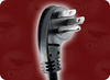 NEMA 5-15P 45 ANGLE (5 O'CLOCK GROUND PIN) to IEC-60320-C13 HOME // Power Cords // North American Power Cords // 3 Conductor Power Cords -- 5067.036S - Image