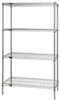 Shelving, Starter Kit, Chrome, 4Shelves; Shelving Unit Type Quantum Storage - 42AC7533 - Newark, An Avnet Company