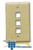ICC Flush Mount 3-Outlet Modular Face Plates - ICC-FACE3 - TelephoneStuff.com