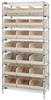Wire Shelving, 8Shelves, 21Bins, Ivory; Shelving Unit Type Quantum Storage - 44AC8506 - Newark, An Avnet Company