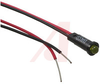 Indicator, LED Snap-In Panel Mount, .156 Mounting Hole, 6 IN. Leads, 5V, Yellow - 70081806 - Allied Electronics, Inc.