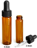 Glass Vials, Amber Glass Vials with Glass Droppers -- 4060-76