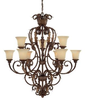 3649GU-254 Large Chandeliers-Glass Shade - 431442 - Capital Lighting, Inc.