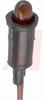 Indicator,Pnl-Mnt;LED;Red;8mcd;5/32In.;T-1;5VDC;Wire Lead;10mA;Black Nylon - 70130392 - Allied Electronics, Inc.
