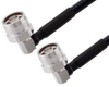Low PIM RA 4.3-10 Male to RA 4.3-10 Male Cable 1/4 inch Superflexible Coax in 24 Inch - FMCA2242-24 - Fairview Microwave Inc.