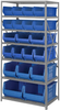Open Shelving, 7Shelves, 20Bins, Blue; Shelving Unit Type Quantum Storage - 44AC9251 - Newark, An Avnet Company