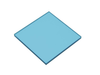 Bandpass Filter, Colored Glass, 50.8 x 50.8 mm, Blue Bandpass, BG39 Glass -- FSQ-BG39 - Image