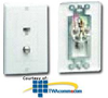 Leviton Decora Style TV Phone Combination Wall Jack - 40959 - TelephoneStuff.com