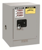 Justrite Sure-Grip EX 4 gal Gray Hazardous Material Storage Cabinet - 17 in Width - 22 in Height - Bench Top - 697841-11217 - 697841-11217 - R. S. Hughes Company, Inc.