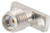 SMA Female (Jack) Connector Field Replaceable 2 Hole Flange (Panel Mount) 0.02 inch Pin, .400 inch Hole Spacing with Metal Contact Ring - FMCN1632 - Fairview Microwave Inc.