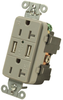 Usb Charger Duplex Receptacle, 20A, 125Vac, Grey; Product Range Hubbell Wiring Devices - 47W9282 - Newark, An Avnet Company