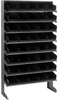 Sloped Rack, 8Shelves, 40Bins, Black; Shelving Unit Type Quantum Storage - 44AC6501 - Newark, An Avnet Company