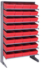Sloped Rack, 8Shelves, 32Bins, Red; Shelving Unit Type Quantum Storage - 44AC6577 - Newark, An Avnet Company