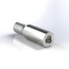 Shaft stub, 12mm diameter, 25mm length, M10 x 1.5 thread - Image