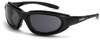 Journey smoke anti-fog lens, shiny black frame, foam lined - 2861AF - Crossfire By Radians