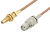 SMA Female to SSMC Jack Bulkhead Cable 12 Inch Length Using RG178 Coax - PE3C4394-12 - Pasternack