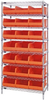 Open Wire Shelving, 8Shelves, 35Bin, Org; Shelving Unit Type Quantum Storage - 44AC8482 - Newark, An Avnet Company