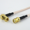 SMA Female to RA SMC Plug Cable RG316 Coax in 60 Inch - FMC1328316-60 - Fairview Microwave Inc.