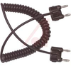 Double Banana, Coiled, MIC Cable - 70197597 - Allied Electronics, Inc.