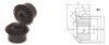 KHK SMS1-20L, Module 1, 20 Tooth, Left Hand, Carbon Steel Spiral Miter Gears -- sms1-20l - Image