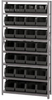 Open Shelving, 8Shelves, 28Bins, Black; Shelving Unit Type Quantum Storage - 44AC6680 - Newark, An Avnet Company