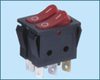Double-poles Rocker Switch -- IRS-2101-3C ON-OFF - Image