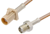 SMA Female to Beige FAKRA Plug Cable 36 Inch Length Using RG316 Coax - PE39346I-36 - Pasternack