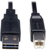 Universal Reversible USB 2.0 Cable (Reversible A to B M/M), 6-ft. -- UR022-006 - Image