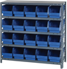 Open Shelving, 5Shelves, 20Bins, Blue; Shelving Unit Type Quantum Storage - 44AC8773 - Newark, An Avnet Company