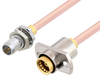 Slide-On BMA Plug Bulkhead to Slide-On BMA Jack 2 Hole Flange Cable 60 Inch Length Using RG405 Coax - PE3C4877-60 - Pasternack