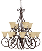 3732MBZ-268 Large Chandeliers-Glass Shade - 340164 - Capital Lighting, Inc.