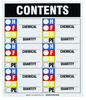 Brady Rectangle White Hazardous Material Identification Guide (HMIG) Sign - 12 in Width x 15 in Height - TEXT: CONTENTS - 30675 - 754476-30675 - R. S. Hughes Company, Inc.