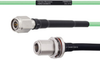Temperature Conditioned Low Loss TNC Male to N Female Bulkhead Cable LL142 Coax in 18 Inch -- FMHR0163-18