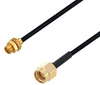 Limited Detent SMP Male Bulkhead to SMA Male Cable 12 Inch Length Using PE-SR405FLJ Coax - PE3W05498-12 - Pasternack