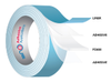 White PE Foam Double Coated Rubber - 2232 - Budnick Converting, Inc.