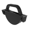 Concealed Pull, Medium Size, Plastic Housing, Black, Aluminum Handle, Black -- 67-25 - Image