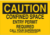 Confined Space Sign - 126723 - Brady Corporation