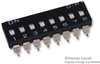 Switch, Dip, 8 Position, Spst, Recessed Slide; No. Of Circuits Multicomp Pro - 97K4365 - Newark, An Avnet Company