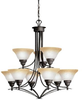 1848DBK Mid. Chandeliers-Glass Up - 731514 - Capital Lighting, Inc.