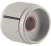 Knob;Instrumentation;Dia 0.75in;Shaft Sz 0.25in;Screw;Saw Cut Line;Clear Matte - 70126048 - Allied Electronics, Inc.