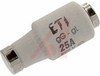 Fuse;Diazed;Slow Blow;25A;Sz DII-E 27;Class gL/gG;Dims 0.52x1.97