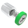 Captive Screw, M4 X 0.7, Press-in, Phillips/Slot Combination, Smooth Green Knob - 52-4A-53-4-014 - Southco