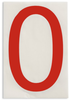Brady Toughstripe B-514 Red Indoor Polyester Number Label - 6 in Width - 8 in Height - 8 in Character Height - Printed Msg = 0 - 121849 - 754473-71086 - R. S. Hughes Company, Inc.