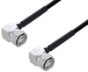Fire Rated 4.3-10 Male Right Angle to 4.3-10 Male Right Angle Low PIM Cable 100 cm Length Using SPF-250 Coax Using Times Microwave Parts - PE3C6354-100CM - Pasternack